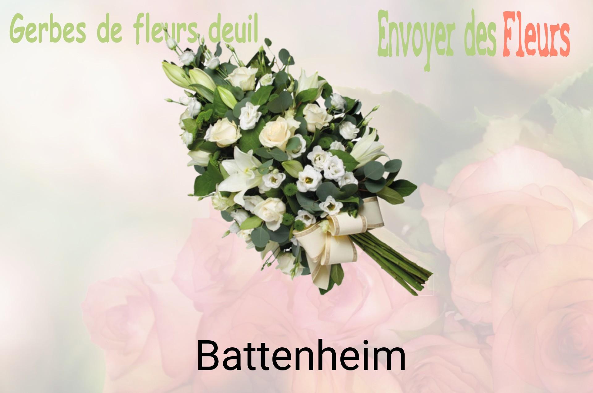 Gerbe de fleurs de deuil livrée à Battenheim